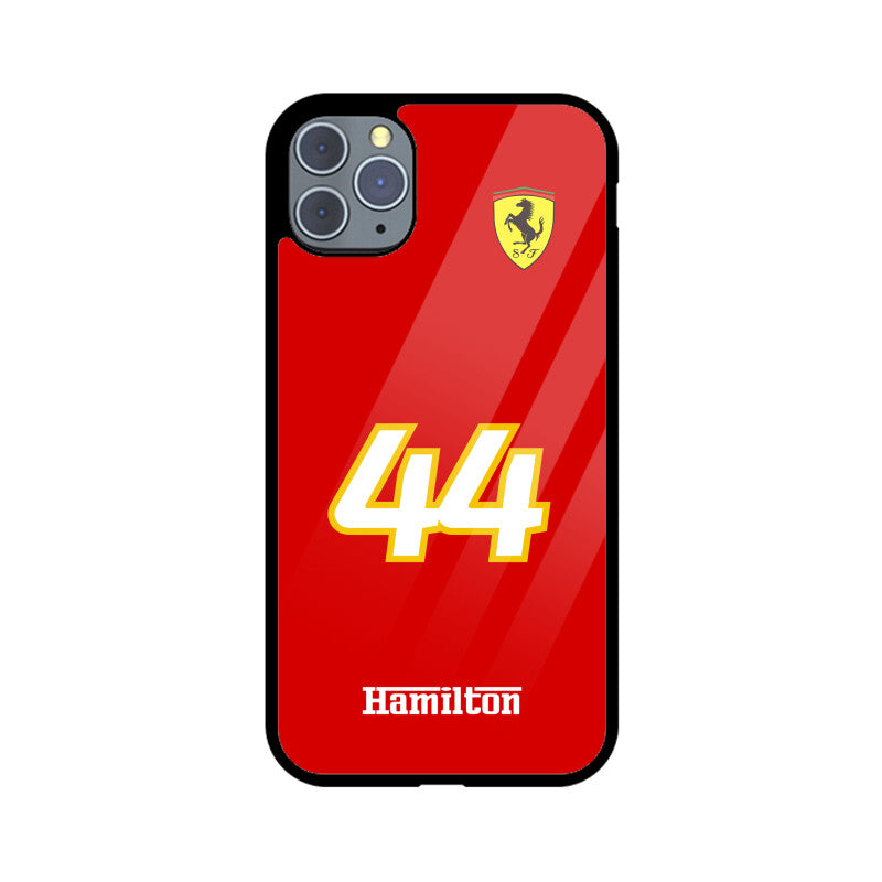 Hamilton 44 ferrari iPhone Glass Case