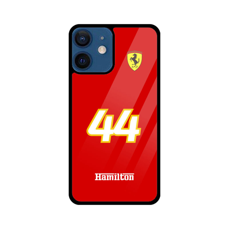 Hamilton 44 ferrari iPhone Glass Case