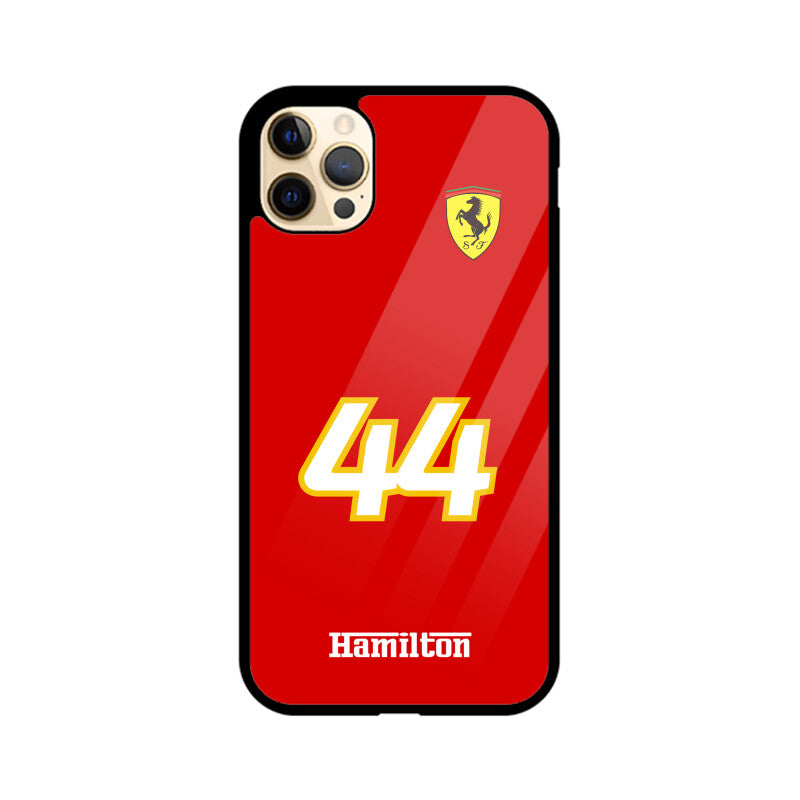 Hamilton 44 ferrari iPhone Glass Case