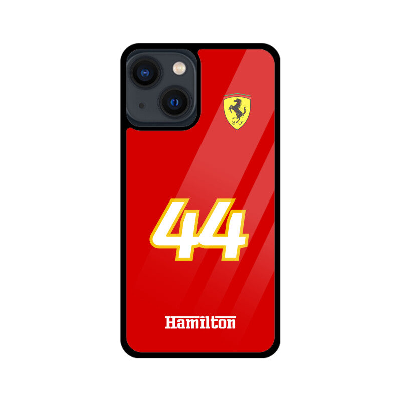 Hamilton 44 ferrari iPhone Glass Case