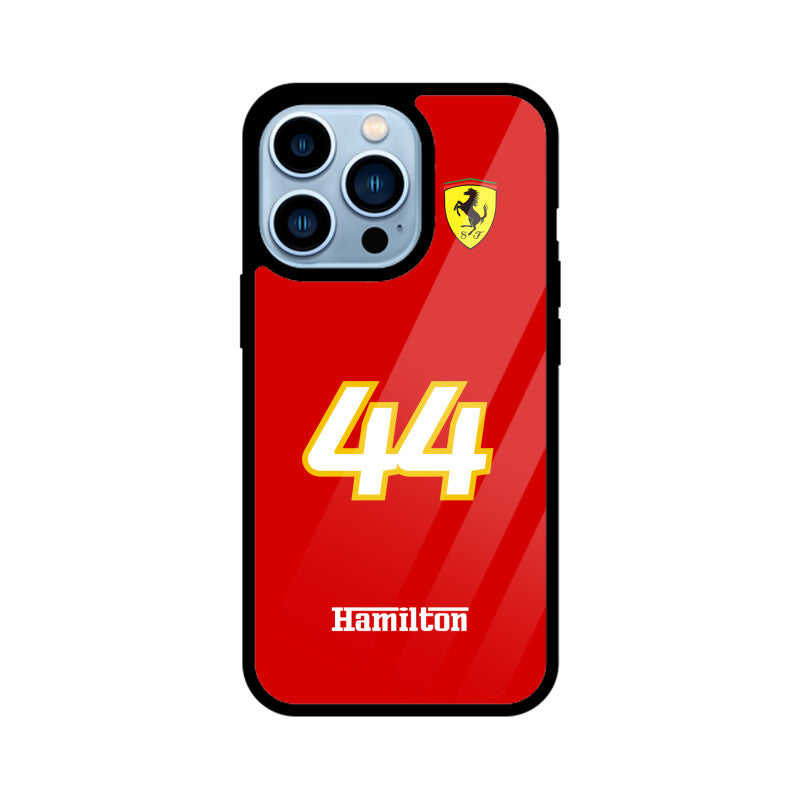 Hamilton 44 ferrari iPhone Glass Case