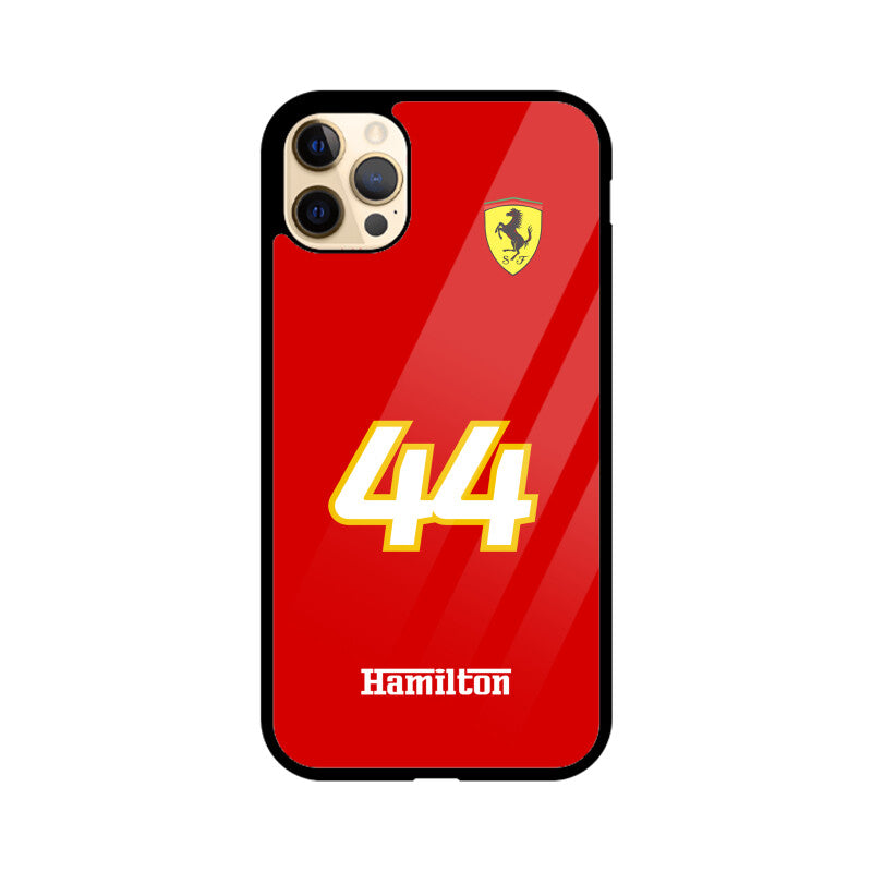 Hamilton 44 ferrari iPhone Glass Case