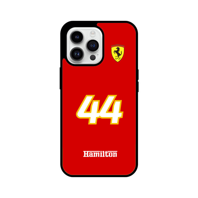 Hamilton 44 ferrari iPhone Glass Case