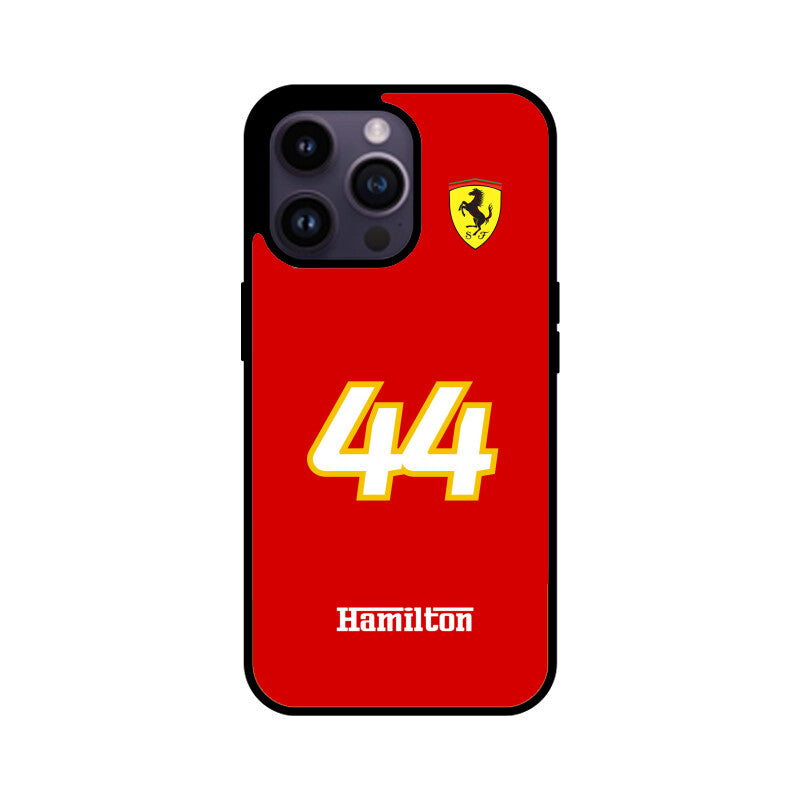 Hamilton 44 ferrari iPhone Glass Case
