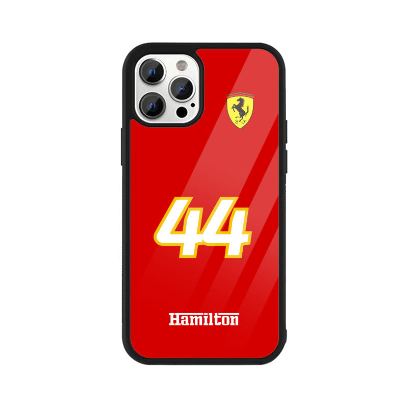 Hamilton 44 ferrari iPhone Glass Case