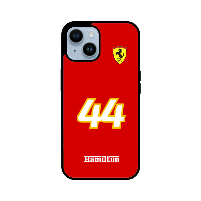 Hamilton 44 ferrari iPhone Glass Case